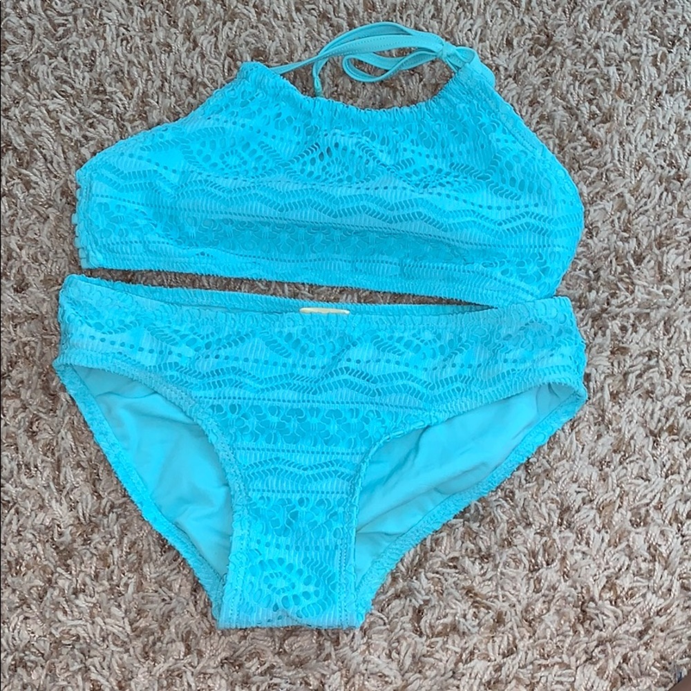 Target Light Blue Patterned/Textured Bikini Set